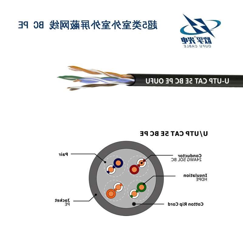 闵行区U/UTP超5类4对非屏蔽室外电缆(23AWG)