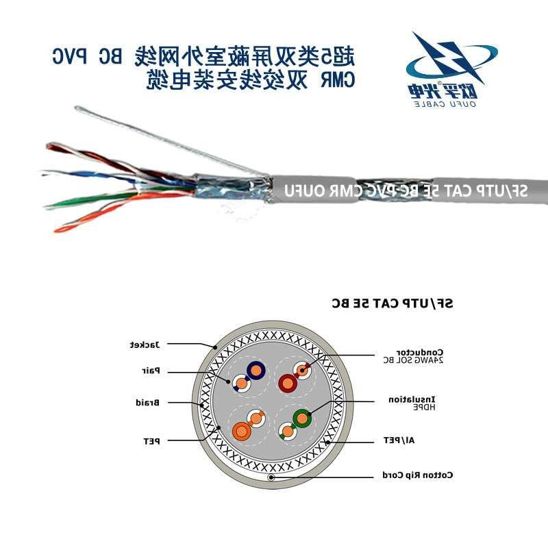 闵行区SF/UTP超五类4对双屏蔽电缆(24AWG)